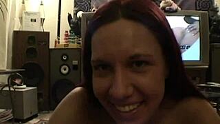 Misty's Natural Tits Wrap Tight Around Cock in Closeup Titty Fuck