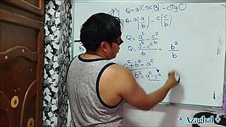 teacher nails cute japanese student on tangents and cotangents in bed!