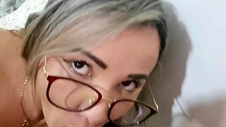 Hey, this sexy latina milf professor rides cock in my apartment