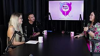 blonde beauty marina karam joins bruna carlos in sheer red lingerie reveal