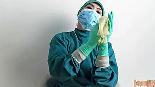 Patient indulges in nurse's latex gloves fetish ASMR roleplay