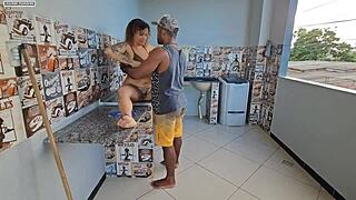 caught my neighbor stealing my panties that huge black cock made me beg for anal creampie right there