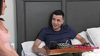 Step Bro Unwraps Petite Body as Birthday Gift for Rough Sex