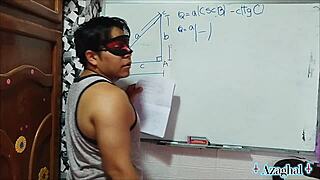 teacher nails cute japanese student on tangents and cotangents in bed!