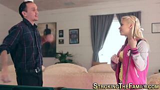 bold uncle's monster cock gets sucked by tattooed milf cougar