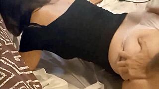 clothed french slut in black satin dress heels stockings anal rimjob dogging