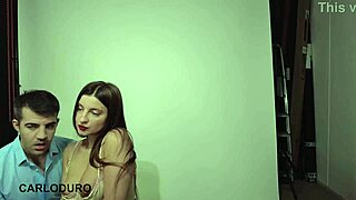 melena maria rya's handjob during photosession ends in huge cumshot