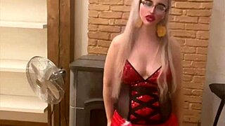 i'm dancing to that findom goaldigger song in glasses like a belly dancer blonde