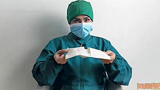 Patient indulges in nurse's latex gloves fetish ASMR roleplay