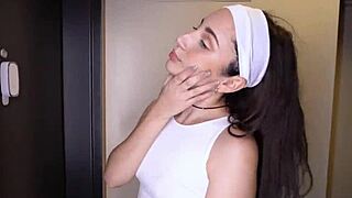 Fetish teen mouth stuffed with thick jizz load