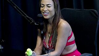 content creator gen loves teasing swing house fun bad recording belinha baracho on sheer red