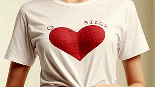 i rock valentines shirt over sexy panties model