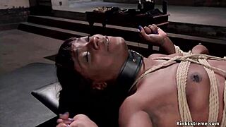 gimp slave pounds bound ebony trainee deepthroat rough bdsm