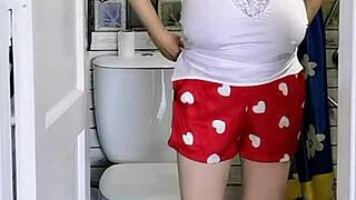 a day with granny maria old toilet peeps evening joi fun