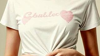 i rock valentines shirt over sexy panties model