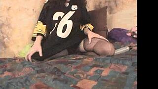 i crave pounding my curly dildo with glasses on