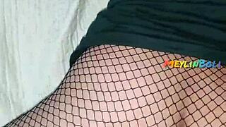 Gothic big ass beauty seduced by neighbor for steamy backyard pounding session