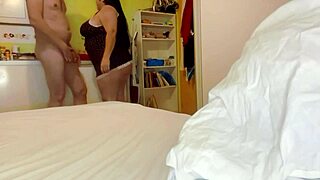 naughty big tits stepmom milf masturbates stepson then loses control to his monster cock domination