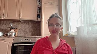 huge kinky fetish babe with glasses and long nails teases her wild desires