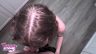 god sunny daze's hairy pussy looks so wet getting boss creampie filled