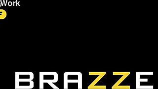 horny maid queenie sateen cleans voyeur's monster cock with blowjob riding cowgirl spitting cum on tits