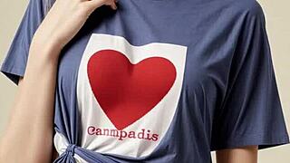 i rock valentines shirt over sexy panties model