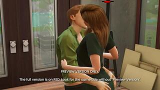 Naughty 3D Hentai Muse Next Door Teases with Wild Cartoon Sex