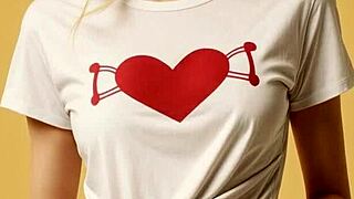 i rock valentines shirt over sexy panties model