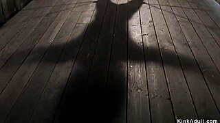 Busty redhead bound takes anal hook and dildo rough