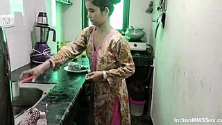 young indian couple heats up with dirty hindi talk, deepthroat, creampie sex