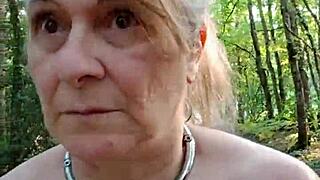 omg check this french maid slave chained outdoors getting spit-roasted...