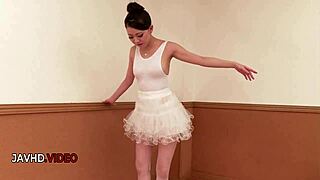 What if kinky Japanese ballerina took hot creampie finish?