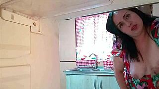 whoa mommy!! stepmom raids fridge then gets surprise kitchen pounding 😈