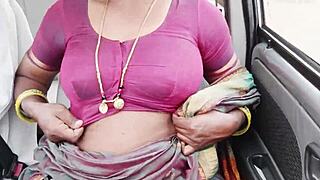 Big Boobs Maid Gets Wet Pussy Fucked in Car with Dirty Talk