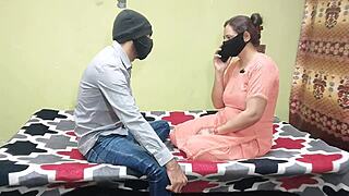 oh my pakistani bhabhi gets fucked so hard on her bed with hindi moans