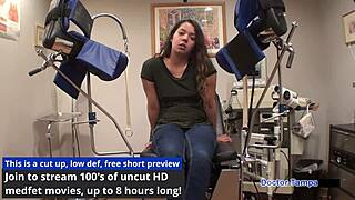 Dr Tampa Gives Selena Perez Latex Gloved Deepthroat Exam