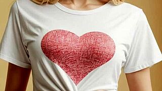 i rock valentines shirt over sexy panties model