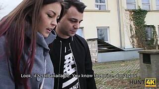 hunt4k guy rams shaved pussy hard as czech gf's bf watches