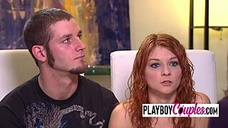 Couples play intimate oral games at the swinger party