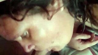 Step mom bathtubs her pussy then deep sucks step son's cock rides him cum on boobs