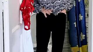 a day with granny maria old toilet peeps evening joi fun