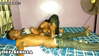 i luv ebony teen takin jibz scrilla's big black cock til cum floods her pussy