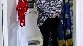 a day with granny maria old toilet peeps evening joi fun