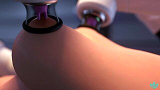 Mercy cums endlessly before dominant ai breeds her pregnant