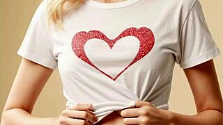 i rock valentines shirt over sexy panties model