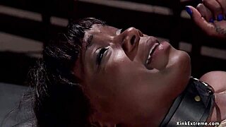 gimp slave pounds bound ebony trainee deepthroat rough bdsm