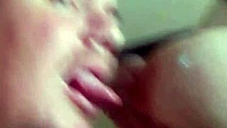 Step mom bathtubs her pussy then deep sucks step son's cock rides him cum on boobs