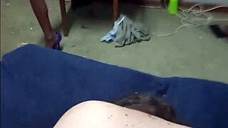 wife takes doggystyle pounding eyes on maid's wet pussy play