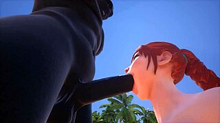 serenia worships black bull's monster cock wl010