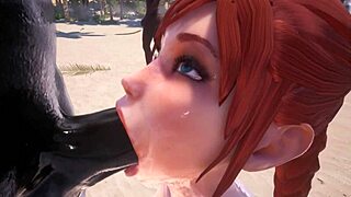 serenia worships black bull's monster cock wl010